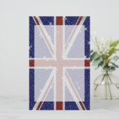 Glitters Glanzende Sparkle Union Jack Vlag Briefpapier (Staand voorkant)