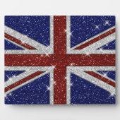 Glitters Glanzende Sparkle Union Jack Vlag Fotoplaat (Voorkant)