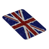Glitters Glanzende Sparkle Union Jack Vlag Magneet (Rechterzijde)