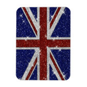Glitters Glanzende Sparkle Union Jack Vlag Magneet (Verticaal)