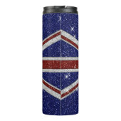 Glitters Glanzende Sparkle Union Jack Vlag Thermosbeker (Achterkant)