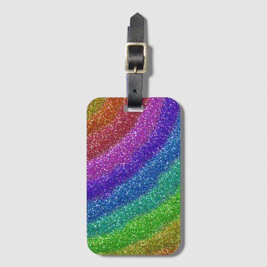 Glitters Rainbow Bagagelabel (Voorkant (verticaal))