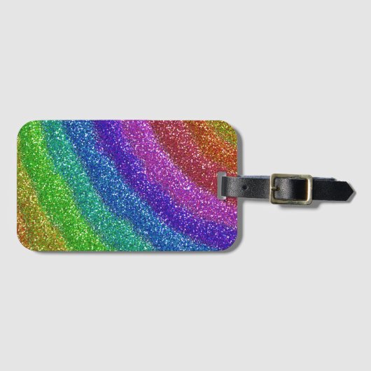 Glitters Rainbow Bagagelabel (Voorkant (horizontaal))