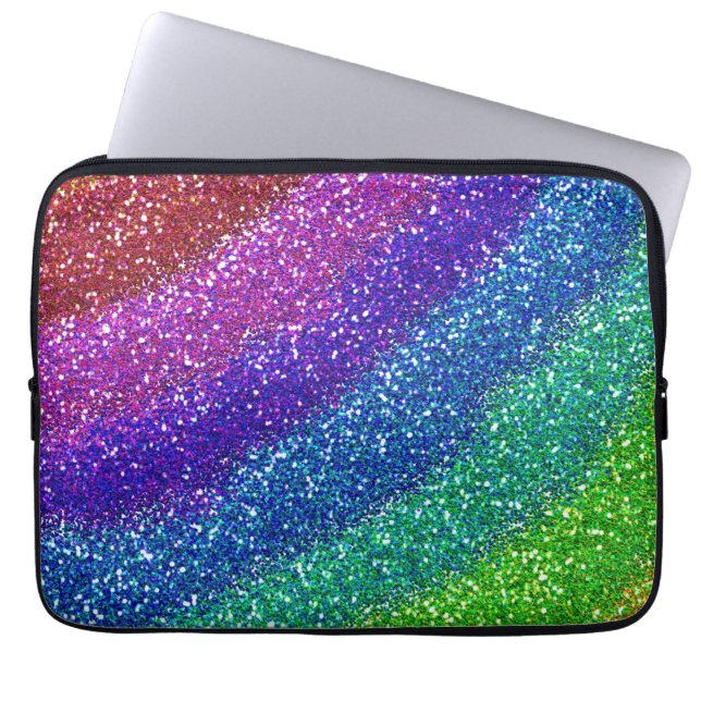 Glitters Rainbow Laptop Sleeve (Voorkant)