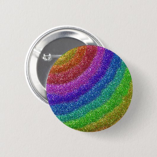 Glitters Rainbow Ronde Button 5,7 Cm (Voorkant /achterkant)