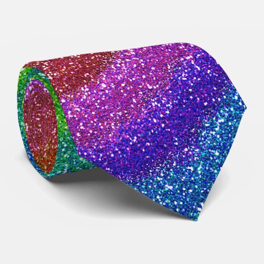 Glitters Rainbow Stropdas (Opgerold)