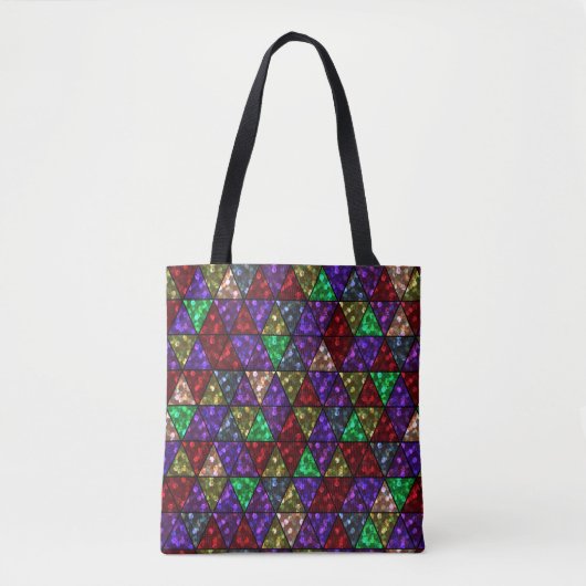 Glitters. Rood, groen, paars. Tote Bag (Voorkant)