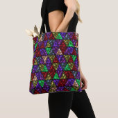 Glitters. Rood, groen, paars. Tote Bag (Dichtbij)