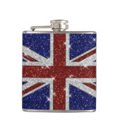 Glitters Shiny Sparkle Union Jack Flag Heupfles (Voorkant)