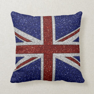 Glitters Shiny Sparkle Union Jack Flag Kussen