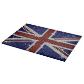 Glitters Shiny Sparkle Union Jack Flag Snijplank (Hoek)