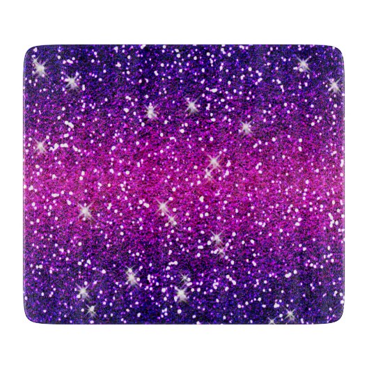 Glitters Sparkles Paars Roze Textuur Snijplank (Voorkant)