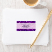 Glitters Sparkles Paarse Roze Textuur Etiket (Insitu)
