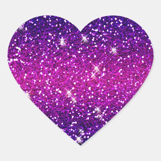 Glitters Sparkles Paarse Roze Textuur Hart Sticker (Voorkant)