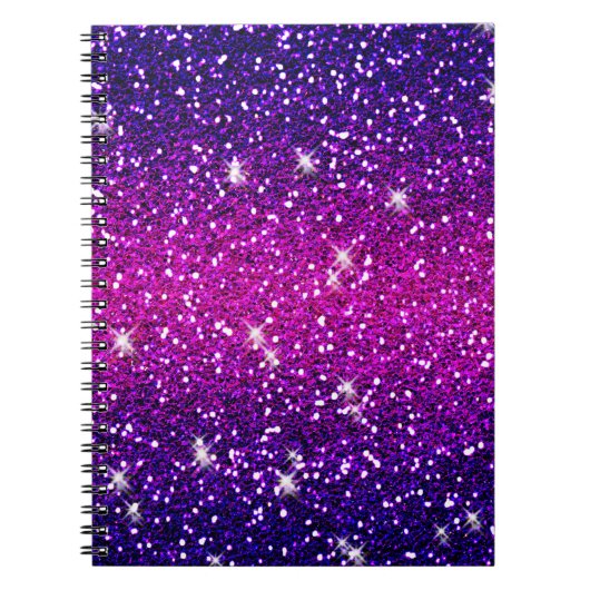 Glitters Sparkles Paarse Roze Textuur Notitieboek (Voorkant)