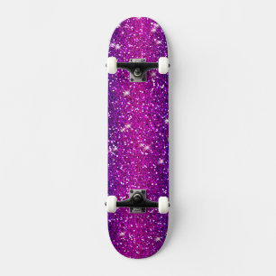 Glitters Sparkles Paarse Roze Textuur Persoonlijk Skateboard