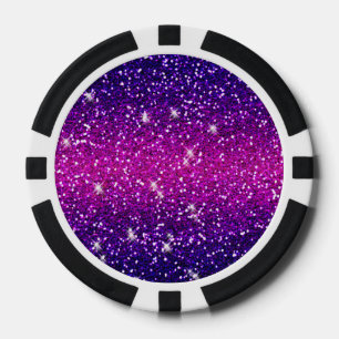 Glitters Sparkles Paarse Roze Textuur Poker Chips