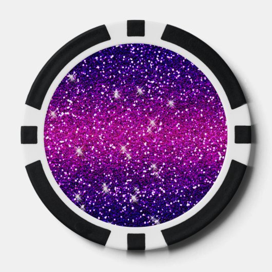 Glitters Sparkles Paarse Roze Textuur Poker Chips (Voorkant)