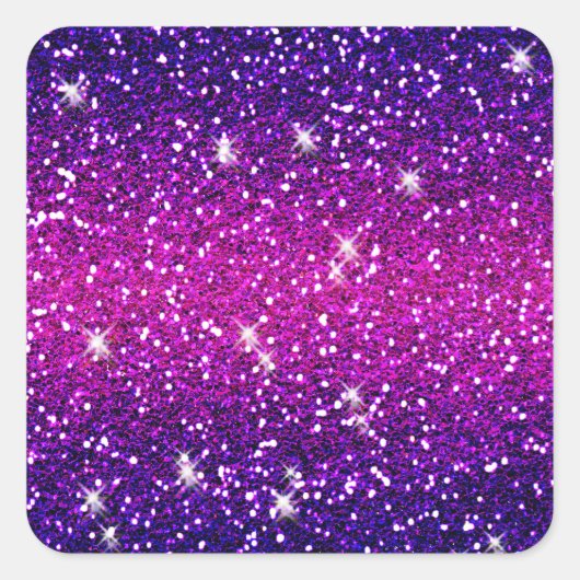 Glitters Sparkles Paarse Roze Textuur Vierkante Sticker (Voorkant)