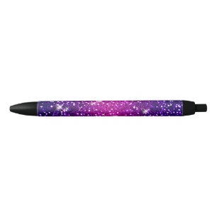 Glitters Sparkles Paarse Roze Textuur Zwarte Inkt Pen