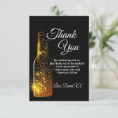 glitters, wijn, volwassene, bedankkaart (Staand voorkant)