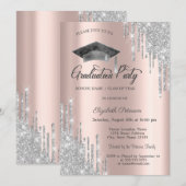 Glitterschijven, Afstudeerder Pet, Roos Gold Afstu Kaart (Voorkant / Achterkant)