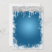 Glitterschijven, eiffeltoren, Snowflake Quinceañer Kaart (Achterkant)