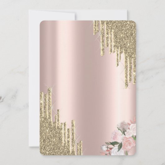 Glitterschijven, glas, brunch en bubbelig Vrijgeze Kaart (Achterkant)