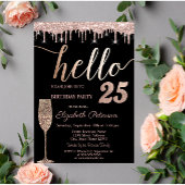 Glitterschijven, wijnglas 25e verjaardag Partij I Kaart