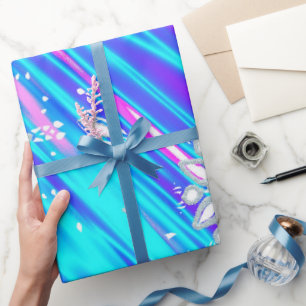 Glittersneeuwvlokken Cadeaupapier