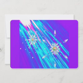 Glittersneeuwvlokken Feestdagenkaart