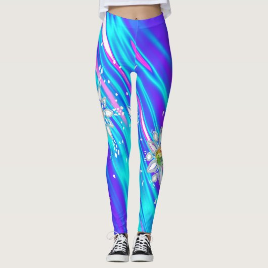 Glittersneeuwvlokken Leggings (Voorkant)
