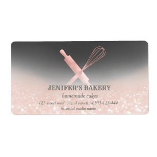 Glitterspalpen en zogenaamde "whiskychef"-bakkerij etiket