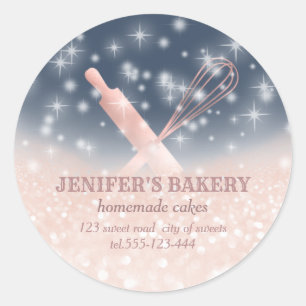 Glitterspalpen en zogenaamde "whiskychef"-bakkerij ronde sticker