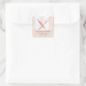 Glitterspalpen en zogenaamde "whiskychef"-bakkerij vierkante sticker (Tas)