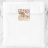 Glitterspalpen en zogenaamde "whiskychef"-bakkerij vierkante sticker (Tas)