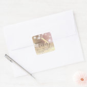 Glitterspalpen en zogenaamde "whiskychef"-bakkerij vierkante sticker (Envelop)