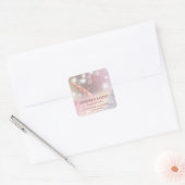Glitterspalpen en zogenaamde "whiskykoeken" vierkante sticker (Envelop)