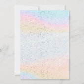 Glittersteentjes Magische Eenhoorn 4de verjaardag Kaart (Achterkant)
