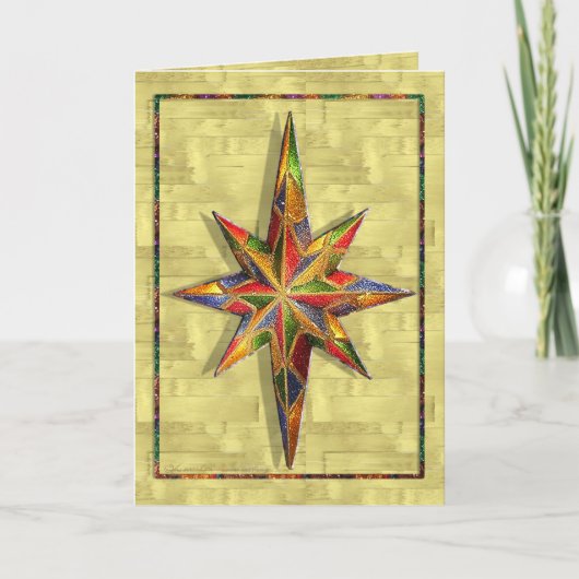 glitterster feestdagen kaart (Voorkant)