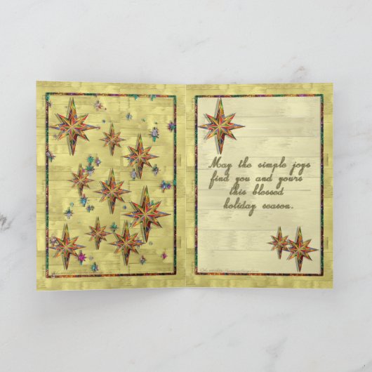 glitterster feestdagen kaart (Binnen)