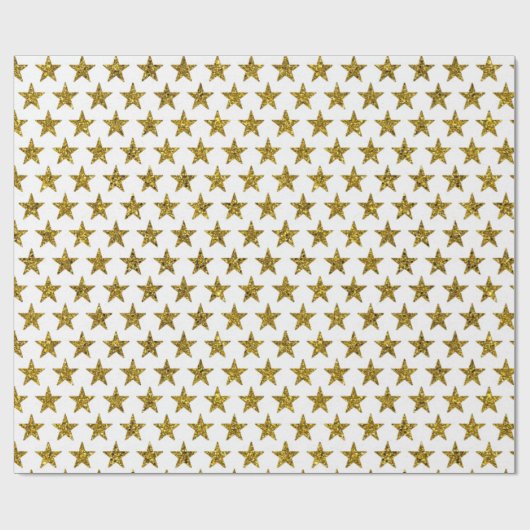 Glittersterren Cadeaupapier (Vlak)