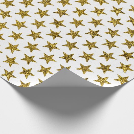 Glittersterren Cadeaupapier (Hoek)