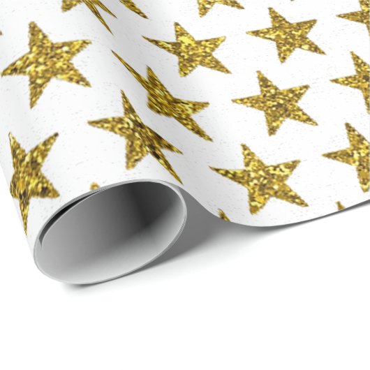 Glittersterren Cadeaupapier (Rol Hoek)
