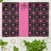 Glittersterren in superroze bruinroze glitter theedoek (Gevouwen)