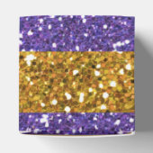 Glitterstripes voor goud en Paars, bedrukt Bedankdoosjes (Bovenkant)