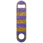 Glitterstripes voor goud en Paars, bedrukt Speed Flessenopener (Voorkant)