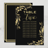 glittertabel nummer twee zwarte zeepbel kaart (Voorkant / Achterkant)