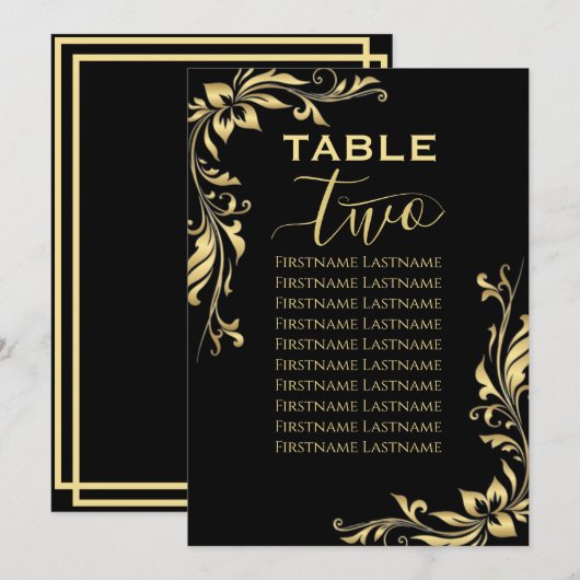 glittertabel nummer twee zwarte zeepbel kaart (Voorkant / Achterkant)