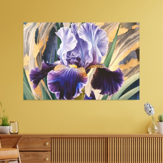 *~* GlitterTeal IRIS Irissen Bloemen TV2 Canvas Afdruk (Insitu (Woonkamer))